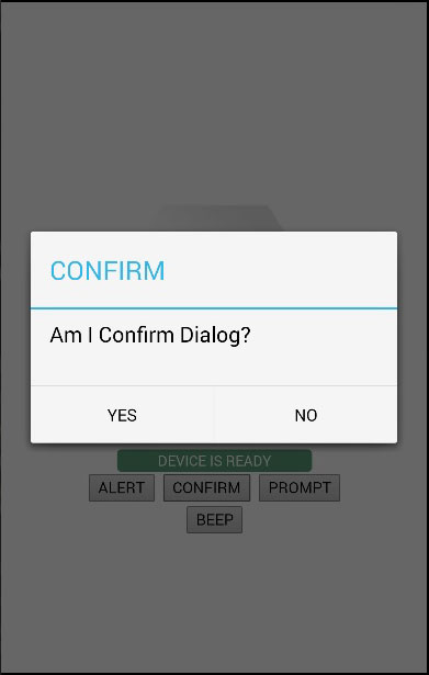 Cordova Dialog Confirm