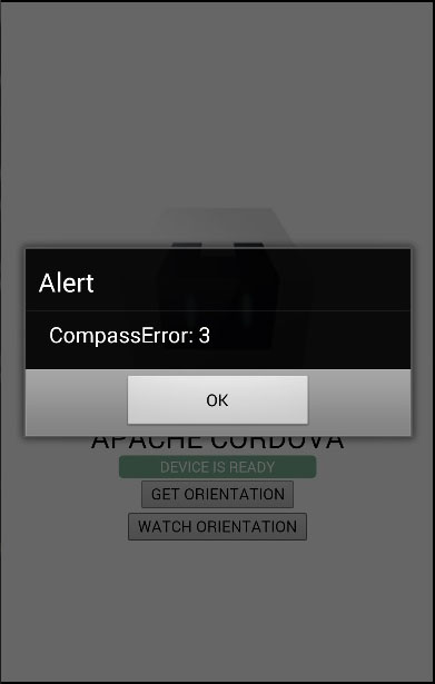 Cordova Compass Error